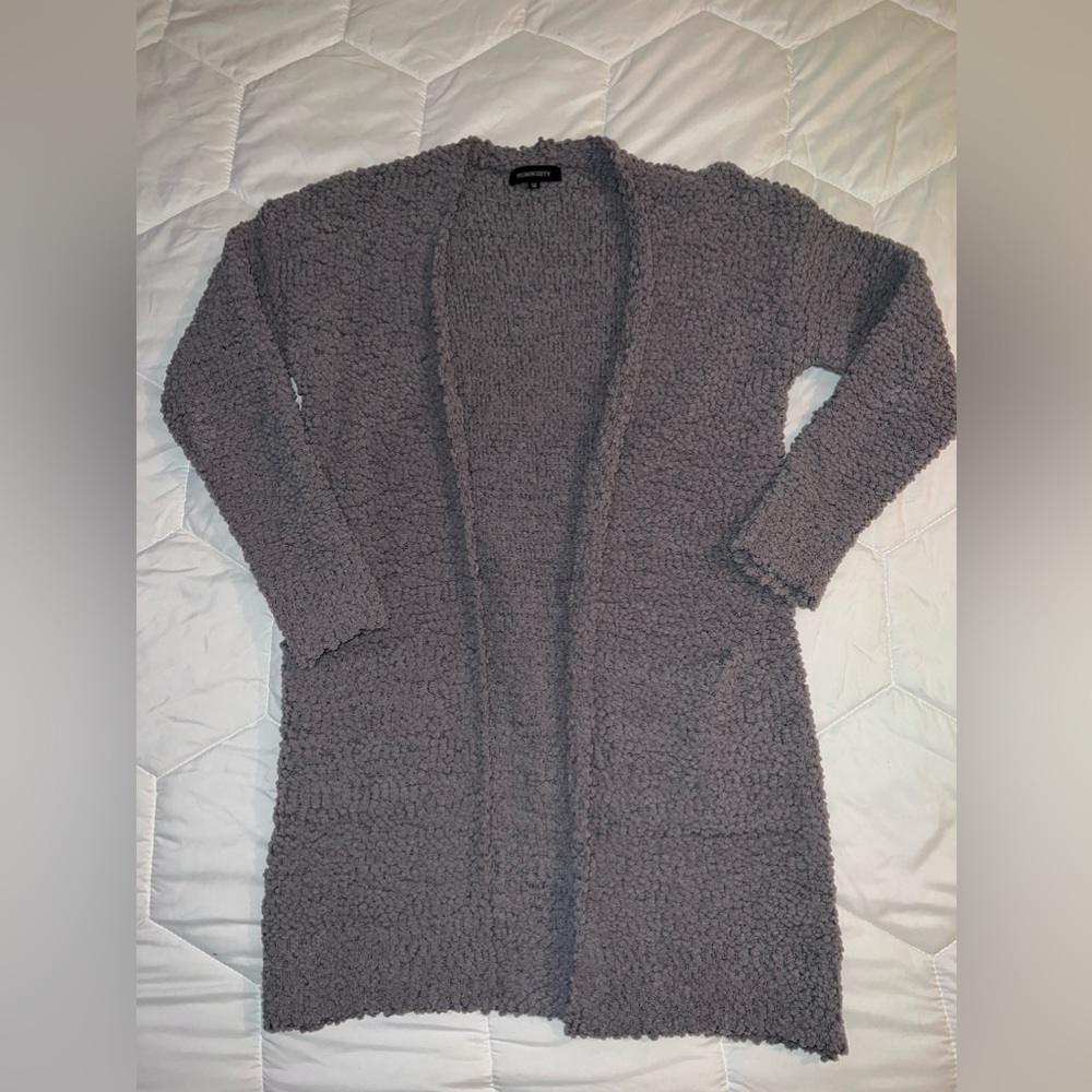 Pink lily cardigan sweater